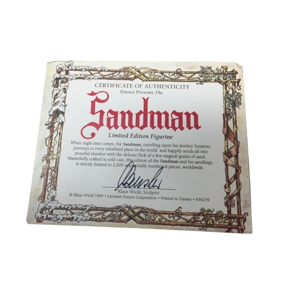 Vintage Enesco Sandman Limited Edition Figurine Santa Riding Suzanne the Donkey - Picture 10 of 14